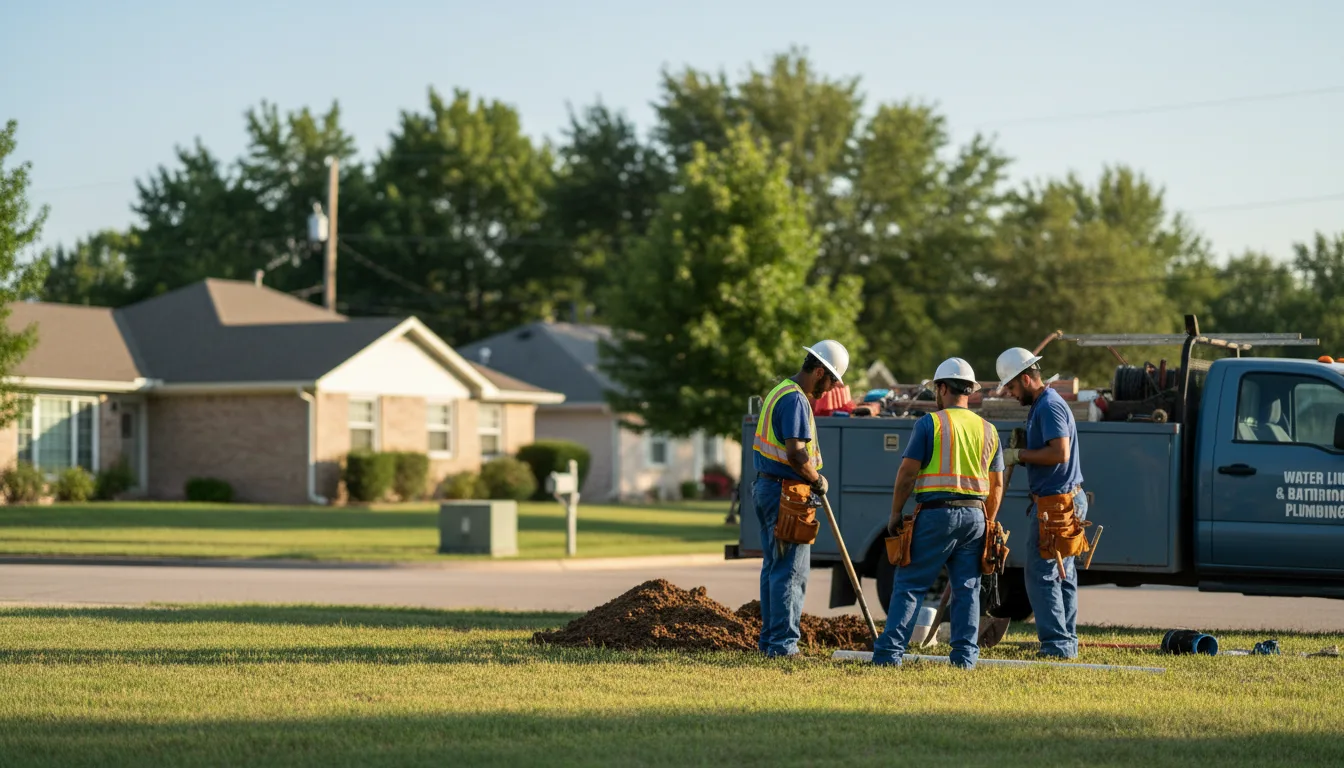 Residential water line and bathroom plumbing service in Wallingford, PA